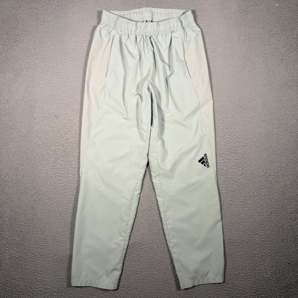Adidas Track Pants Mens Large Green Athletic Aeroready Elastic Waist Drawstring